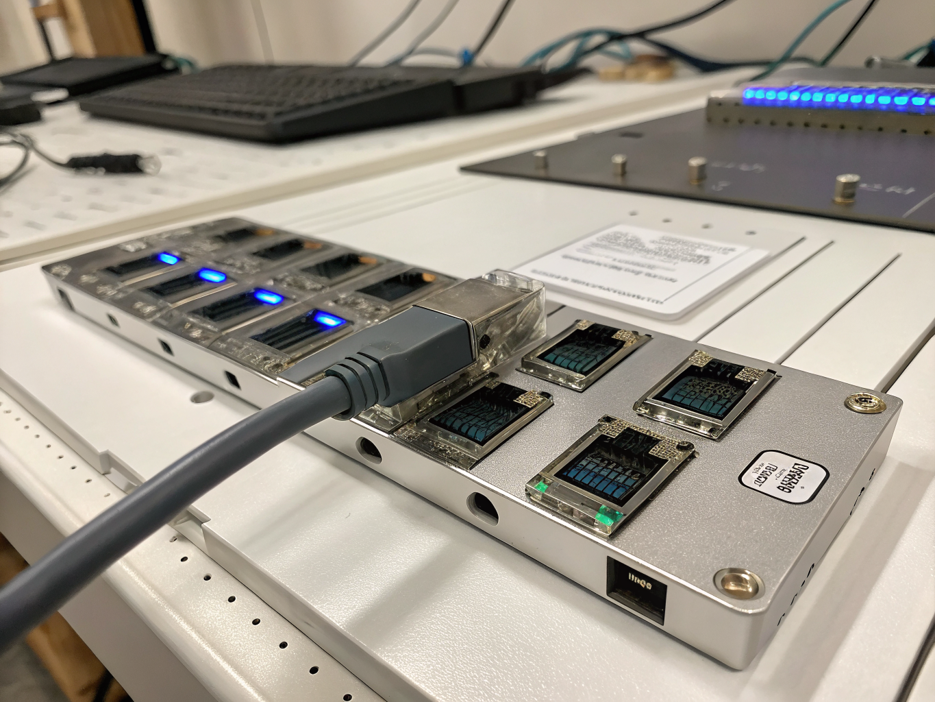 Compact desktop fiber optic patch panel and termination box