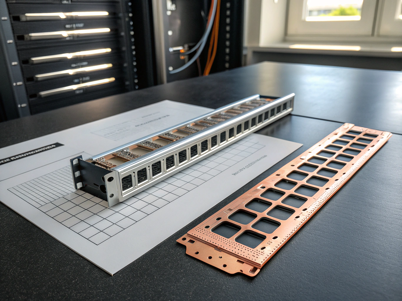 Industrial DIN rail mount fiber optic patch panel enclosure