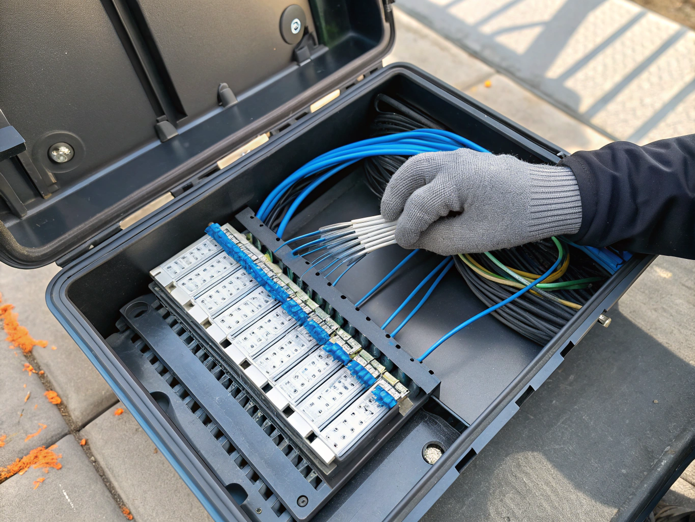 Fiber optic splice closure box for aerial and underground